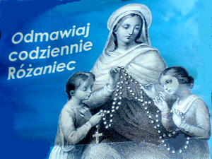 Plakat: Odmawiaj codziennie Różaniec