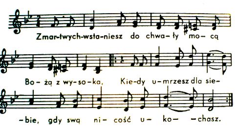 nuty: Zmartwychwstaniesz do chwały...